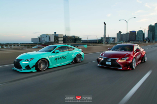 Lexus RC-F: Bodykit Rocket Bunny, Felgen Vossen Wheels
