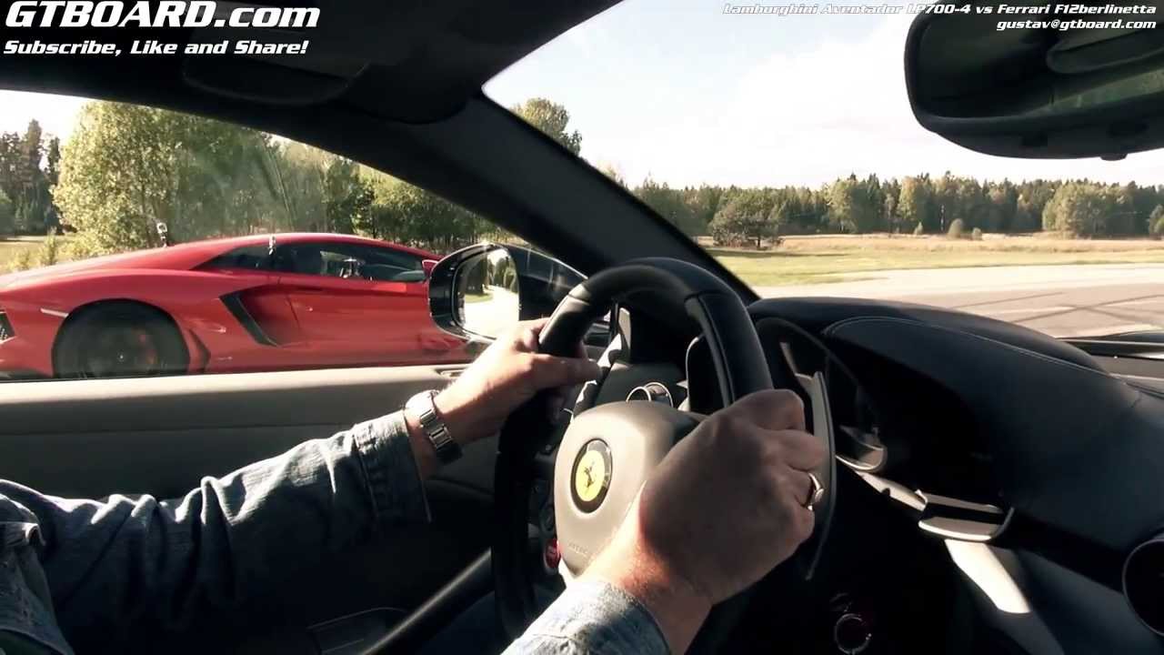 Video: Lamborghini Aventador vs. Ferrari F12 berlinetta