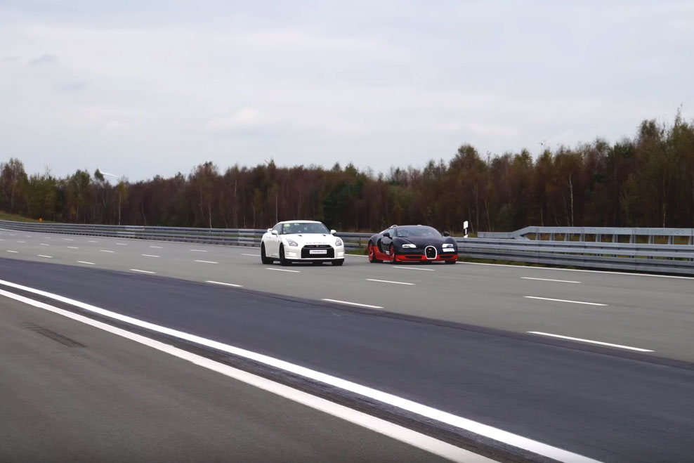 Bugatti Veyron Vitesse vs. Nissan GT-R AMS Performance